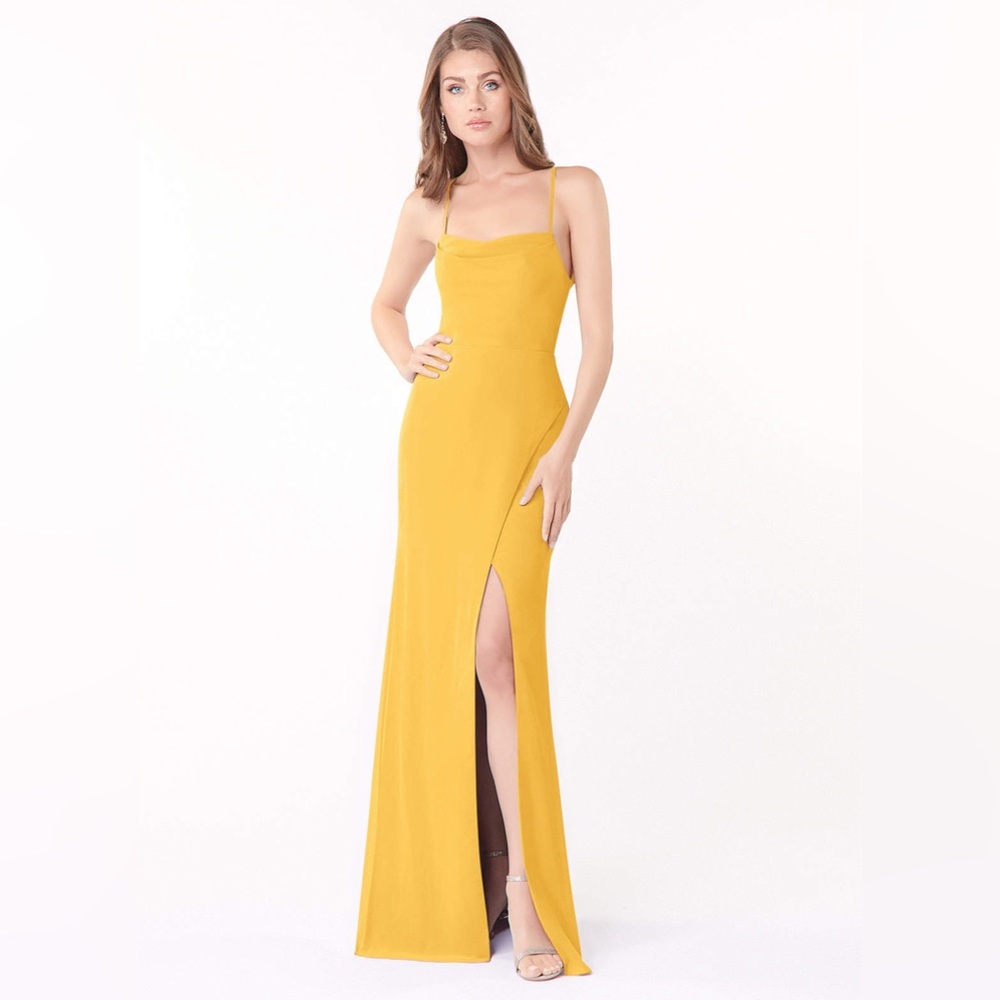 Azazie Maliya Bridesmaid Dress in Marigold Yellow